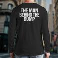 Man Behind The Bump Pregnancy Announcement Christmas Back Print Long Sleeve T-shirt