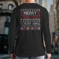 Merry Christmas Animal Filthy Ya Ugly Sweater Style Xmas Back Print Long Sleeve T-shirt