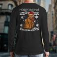 Merry Christmas Ornament Somali Cat Xmas Santa Back Print Long Sleeve T-shirt