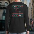 Merry Xmas Pharmacist Ugly Christmas Sweater Pharmacy Tech Back Print Long Sleeve T-shirt