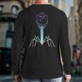 Microbiology Virus Biology Virology Viral Bacteriophage Back Print Long Sleeve T-shirt