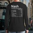Nash Nutrition Birthday Personalized Name Idea Back Print Long Sleeve T-shirt
