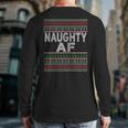 Naughty Af Ugly Christmas Sweater For Couples Back Print Long Sleeve T-shirt