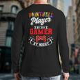 Paintball Paintballer Video Gamer Shooting Team Sport Master Back Print Long Sleeve T-shirt