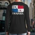 Panamanian Flag Vintage Made In Panama Back Print Long Sleeve T-shirt