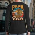 Papa Bear Lover Pun Animal Bears Bear Dad Father Daddy Back Print Long Sleeve T-shirt