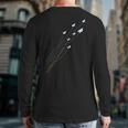 Paper Airplane Flying Colorful Paper Plane Master Origami Back Print Long Sleeve T-shirt