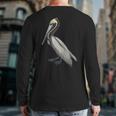 Pelican Cute Brown Pelican Back Print Long Sleeve T-shirt