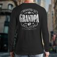 Promoted To Grandpa 2024 Grandparents Baby Announcement Men Back Print Long Sleeve T-shirt