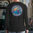 Rancho Palos Verdes California Ca Vintage Nautical Waves Des Back Print Long Sleeve T-shirt