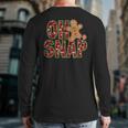 Red Cheerful Sparkly Oh Snap Gingerbread Christmas Cute Xmas Back Print Long Sleeve T-shirt