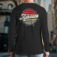 Retro Ashawa Home State Cool 70S Style Sunset Back Print Long Sleeve T-shirt