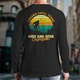 Retro Laguna Vista Texas Big Foot Souvenir Back Print Long Sleeve T-shirt
