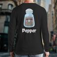 Salt & Pepper Matching Couple Halloween Best Friends Cute Back Print Long Sleeve T-shirt