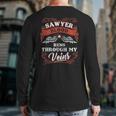 Sawyer Blood Runs Through My Veins Family Christmas Back Print Long Sleeve T-shirt