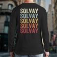 Solvay New York Solvay Ny Retro Vintage Text Back Print Long Sleeve T-shirt