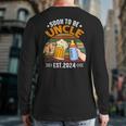 Soon To Be Uncle Again 2024 Pregnancy Announcement Dad Back Print Long Sleeve T-shirt