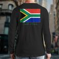South Africa African Flag Souvenir Back Print Long Sleeve T-shirt