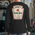 Spicy Salsa Group Condiment Team Halloween Costume Back Print Long Sleeve T-shirt