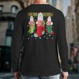 Three Maltese Dog In Socks Ugly Christmas Sweater Party Back Print Long Sleeve T-shirt
