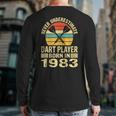 Never Underestimate Dart Player Born In 1983 Dart Darts Back Print Long Sleeve T-shirt