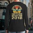 Never Underestimate Dart Player Born In 2018 Dart Darts Back Print Long Sleeve T-shirt