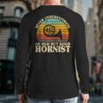 Never Underestimate An Old Hornist French Horn Player Bugler Back Print Long Sleeve T-shirt