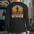 Never Underestimate An Old Runner Runner Marathon Running Back Print Long Sleeve T-shirt