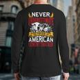 Never Underestimate The Power Of An American Trucker Back Print Long Sleeve T-shirt