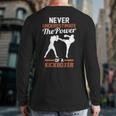 Never Underestimate The Power Of A Kickboxing Back Print Long Sleeve T-shirt