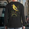 Ventage American Goldfinch Graphic Cute American Goldfinch Back Print Long Sleeve T-shirt