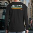 Vintage Stripes Ashawa Ia Back Print Long Sleeve T-shirt