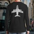 Vintage White AirplaneFlying Rc Pilot Back Print Long Sleeve T-shirt