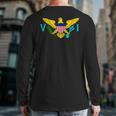 Virgin-Islands-Seal Caribbean-Sea Atlantic-Ocean Back Print Long Sleeve T-shirt