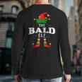 Xmas Bald Elf Family Matching Christmas Pajama Back Print Long Sleeve T-shirt