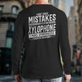 Xylophone Player Musical Instrument Xylophone Back Print Long Sleeve T-shirt