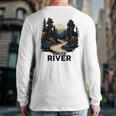 Amite River Retro Minimalist River Amite Back Print Long Sleeve T-shirt