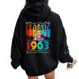 Abigail Name Mom Born In 1963 Mother's Day Women Oversized Hoodie Back Print Black