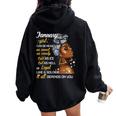 Birthday January Girl Capricorn Aquarius Zodiac Women Women Oversized Hoodie Back Print Black