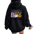 Boo Anti Bullying Halloween 2023 Orange Unity Day Girl Women Oversized Hoodie Back Print Black