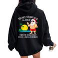 Christmas In July Pool Party Santa Vacation Women Oversized Hoodie Back Print Black