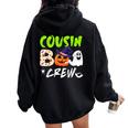 Cousin Boo Crew Jack O Lantern Scary Ghost Witch Boy Girl Women Oversized Hoodie Back Print Black