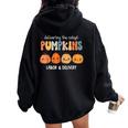 Delivering The Cutest Pumpkins Labor & Delivery Nurse Fall Women Oversized Hoodie Back Print Black