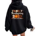 Family Thanksgiving 2023 Thankful For My Tribe Fall Autumn Women Oversized Hoodie Back Print Black