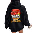 Being An Arab Mom Is My Jam Meme Women Oversized Hoodie Back Print Black