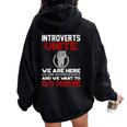 Intp Introverts Unite Anti Social For Women Women Oversized Hoodie Back Print Black