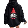 The Mom Gnome Family Matching Group Christmas Women Oversized Hoodie Back Print Black
