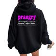 Prangry Soon To Be Mom Pregnancy T Women Oversized Hoodie Back Print Black