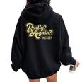 Really Again History Lover History Teacher Professor Women Oversized Hoodie Back Print Black