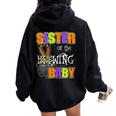 Sister Of Brewing Baby Halloween Theme Baby Shower Spooky Women Oversized Hoodie Back Print Black